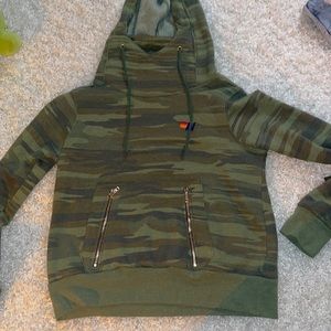 camouflage style aviator nation turtle hoodie